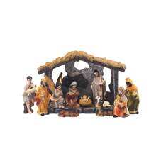 1set Nativity Set Classic Baby Jesus Birth Scene Decorative Sculpture, Xmas Gift Birthday Gifts Graduation Home Decor Christmas Decorations Room Decor Christmas Winter Christmas Decorations Home Christmas Gifts Christmas Decor - Black - View 4