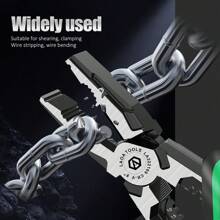 Laoa 5合1 9吋多功能電工鉗 - 非常適合夾、剝、剪、拉電線!(1件) - 綠色 - 查看 2