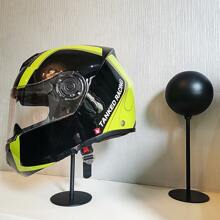 CHCYCLE Soporte De Casco De Metal, Soporte De Casco Para Motocicleta, Soporte De Exhibición Giratorio Para Estante De Casco De Escritorio De Metal Para Casco De Motocicleta, Gorras, Sombreros Y Casco De Rugby - Negro - Ver 3