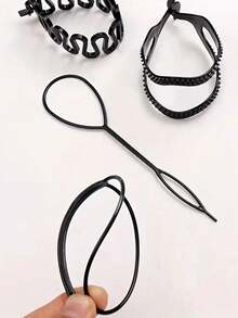 6 Piezas Herramientas Para Accesorios Del Cabello - Negro - Ver 4