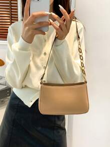 女士包包 2023 新款冬季法棍包简约优雅纯色单肩包，设计独特，非常适合斜挎包
