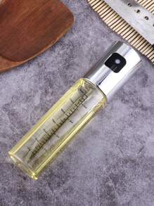 1入廚房油霧噴霧器,橄欖油噴霧器,帶刻度,容量140毫升(4.73盎司)橄欖油噴瓶,適用於沙拉、燒烤、烘焙等廚房使用(銀色)