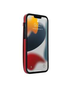 適用於 iPhone 11 12 13 14 15 Pro Max 的豪華皮革手機殼,帶有卡槽支架保護套 - 紅色 - 查看 8