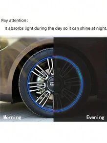 16 cái/bộ Đèn huỳnh quang Ô tô Lốp xe Van nước Mũ lưỡi trai , Hấp thụ Ánh sáng Và Sáng Ô tô Bánh xe Van nước Sự bảo vệ Che phủ - Màu xanh lam - Xem 5
