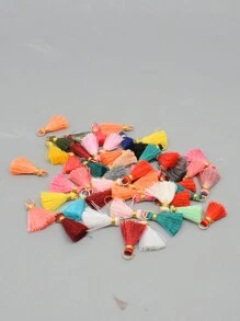 50 Piezas Accesorios Surtidos Para Diy De Pendientes, Pulseras Y Bolsos En Forma De Borlas Y Anillos De Metal De Colores Mixtos Al Azar