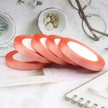 22m/cuộn 10mm Chiều rộng San hô Đỏ  Ruy băng Grosgrain Đối với Qủa tặng Dây Quấn , Sinh nhật , Buổi tiệc Đồ trang trí - 133# - Xem 3