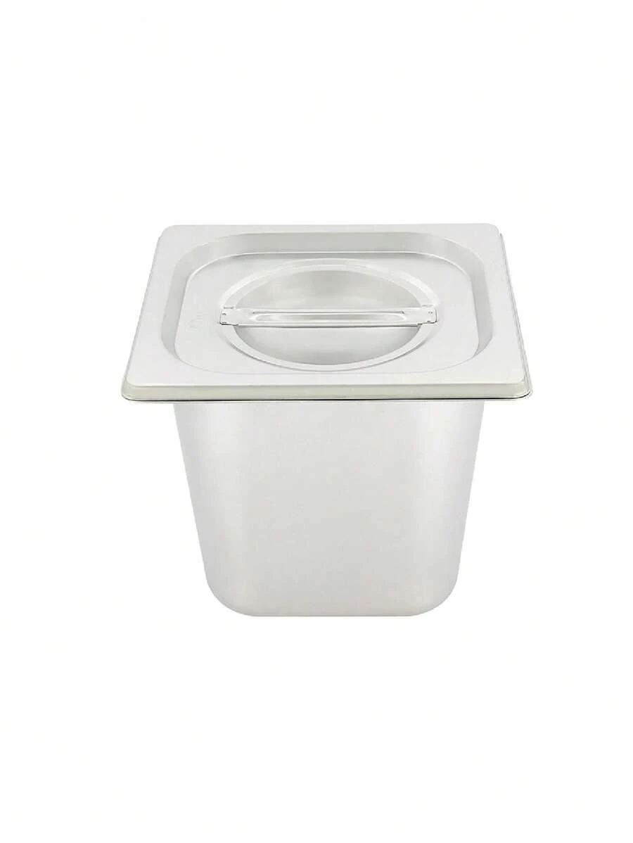 Inserto Acero Inoxidable 1/6 con Tapa 15 cm - Gris - Ver 1