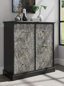 1片深灰色大理石接觸紙,自粘式櫥櫃面板,防水廚房牆紙,自粘式桌面/書桌套蓋,櫥面自黏紙 - 深灰色 - 查看 3