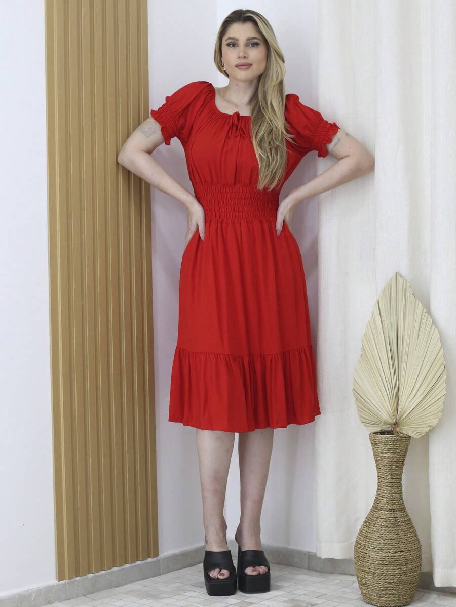 Women Dresses - 紅色 - 查看 1