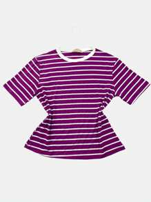 K&K FASHION Women T-Shirts - Morado - Ver 3