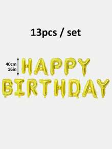 生日氣球橫幅,16英寸鋁箔字母生日標誌橫幅氣球裝飾,可重複使用的材料,適用於女孩,男孩,兒童和成人的生日裝飾和派對用品