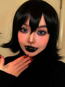 1pc Fake Teeth (small Fangs Or Denture) With English Instruction, Vampire Zombie Horror Props - White - View 11