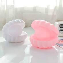 Gorgeous Pearl Shell Lamp - Perfect for Bedside Night Light or Room Decor! - White - View 4