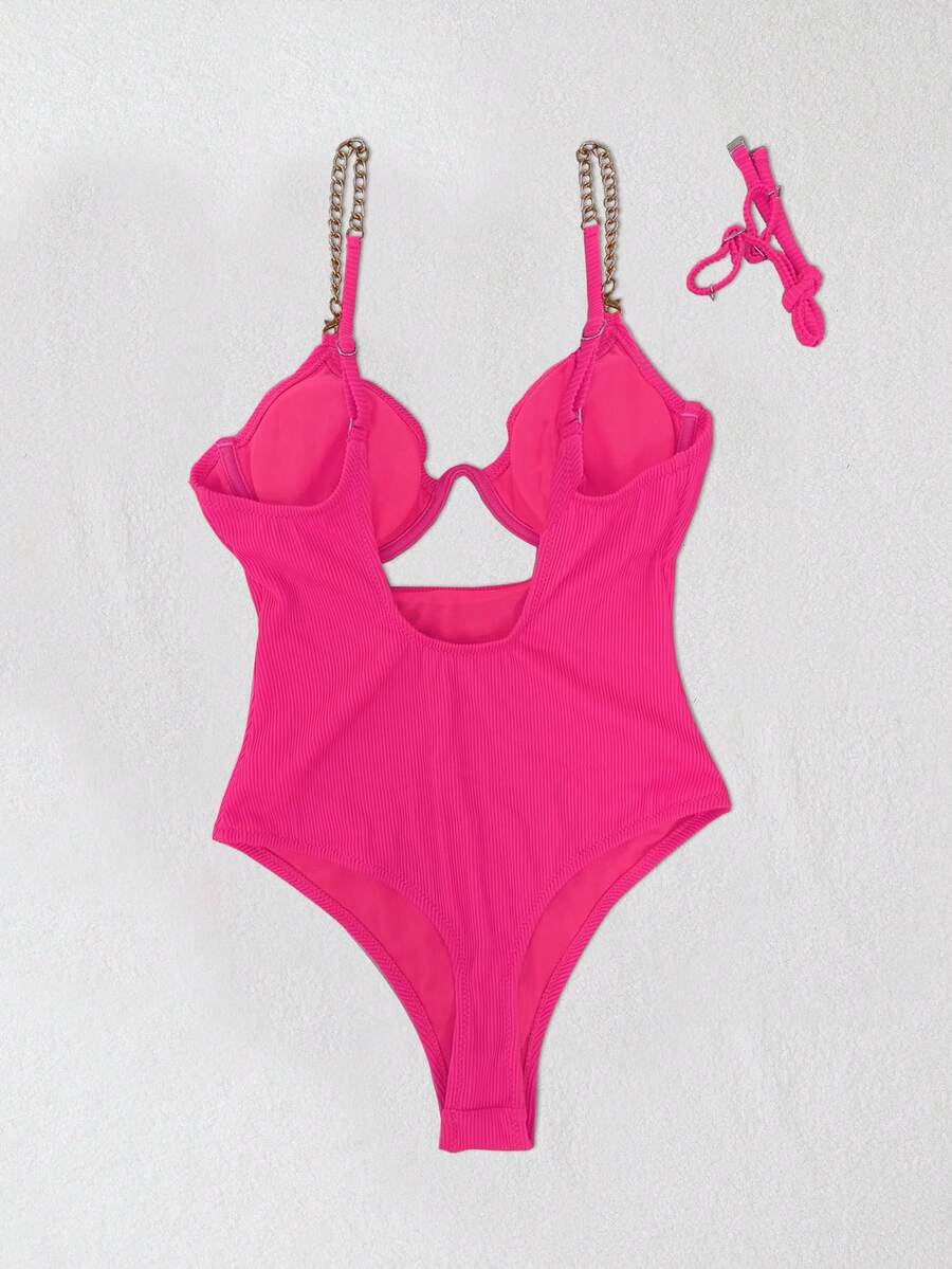 Women One-Pieces - 玫紅色 - 查看 1