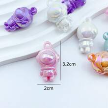 10pcs Acrylic Ab Color Astronaut & Cosmonaut Diy Jewelry Pendant, Random Color - Multicolor - View 6