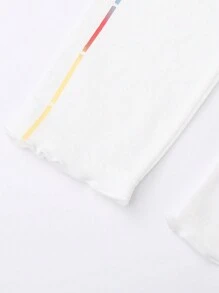 Annil Leggings tejidos blancos casuales y elegantes para niñas