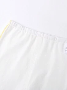 Annil Leggings tejidos blancos casuales y elegantes para niñas