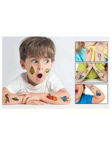 10張兒童防水臨時刺青貼紙組合,包括美人魚,獨角獸,甜點主題