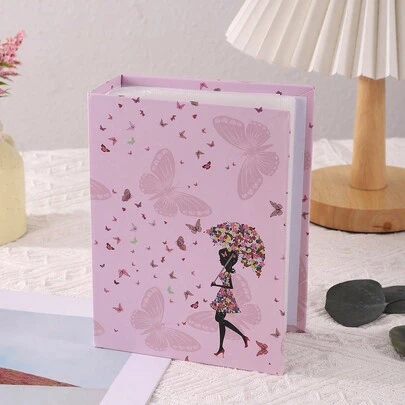 Álbum de fotos de bolsillo de 6 pulgadas con 100 hojas, de estilo fresco y sencillo, para niñas, diseño aleatorio, 1 pieza, de vuelta a la escuela, útiles escolares
