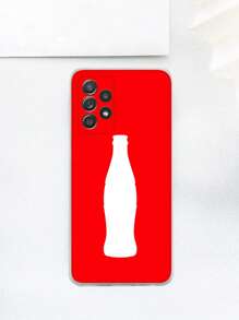 Red & White Symbol Pattern Tpu Phone Case Compatible With Apple And Samsung Phones