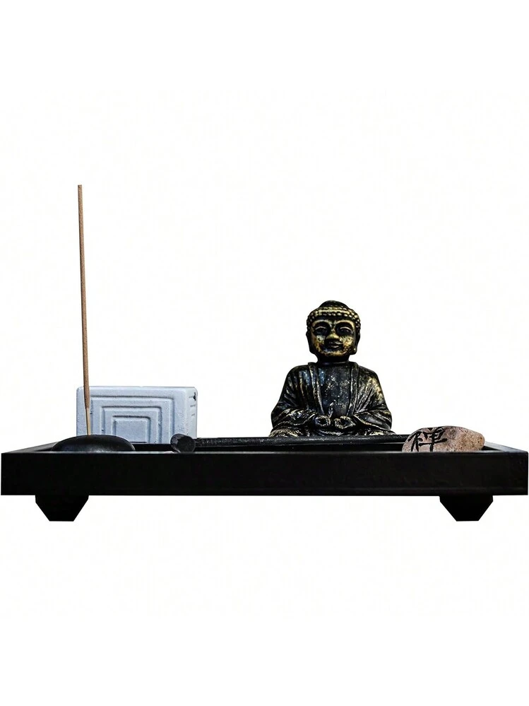 Zen Yoga Garden Set Con Cornice In Legno E Portacandele | Rilassante E Creativo