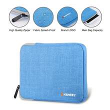 Sleeve Case Zipper Briefcase Carrying Bag - Blue - View 5