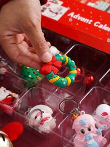 1pc Christmas Surprise Box Advent Calendar Empty Gift Box - Multicolor - View 2