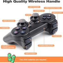 Wireless Retro Game Console, Retro Game Stick With 10,000+ Games, 4K HDMI-Compatible Output, And 2.4GHz Wireless Controller For TV Plug And Play-64G - màu đen - Xem 5