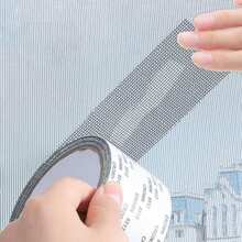 1pc Mosquito-proof Window Screen Repair Tape 200*5cm Strong Adhesive Patch Kit For Window/door Screen Repair - Black - View 4
