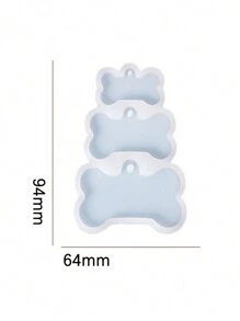 1 Miếng Pha lê Epoxy Nhựa Chó Khúc xương Hình dạng Vật rủ xuống Móc chìa khóa Với Khuôn silicon Để làm đồ trang sức DIY - trắng - Xem 8