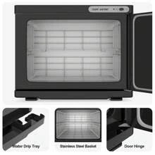 Towel Warmer Cabinet, 23L Large Hot Bath Towel Warmer Heating Use For Facial Spa, Hair Beauty, Salon Equipment And Home - Black - View 2