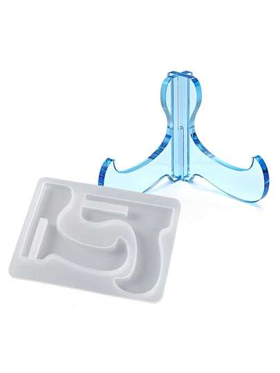 1pc Diy Desktop Decoration Stand Silicone Mold For Crystal Epoxy Resin,phone Frame Decoration