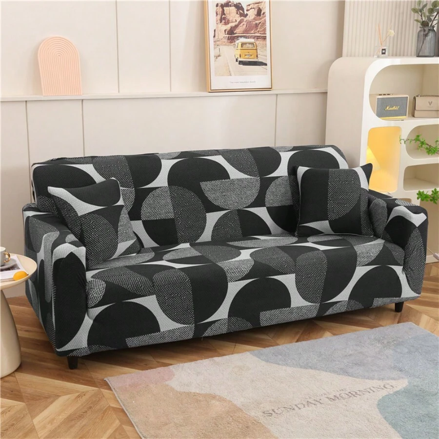 1pc Elastic Sofa Cover Polyester Fiber Knitted Milk Silk Couch Cover Universal Four Seasons
