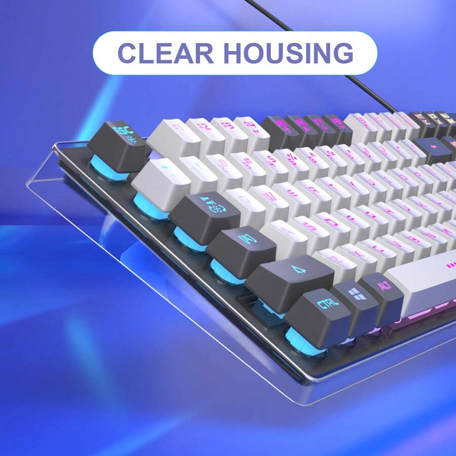 MageGee Gaming Keyboard and Mouse Combo, K1 LED Rainbow Backlit with