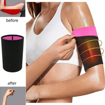 MELERIO 2 Stück Neopren Sauna Schweiß Armmanschetten, Unisex Kompressionsarmformer für Fitness, Boxen, Gym, bietet Unterstützung