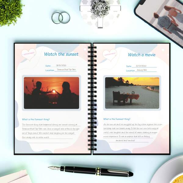 Libro De Registro De 100 Citas - El Regalo Perfecto Para Parejas Con Divertidas Ideas Para Citas - Regalo Encantador De Compromiso O San Valentín Para Él O Ella - Registra Tus Experiencias De Citas - A5 (5,9 * 8,6 Pulgadas) - Negro