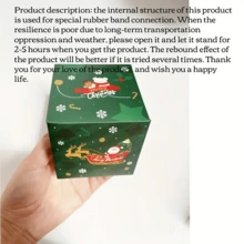 1 Conjunto De Caja Sorpresa Que Rebota, Adecuado Para Caja De Regalo De Navidad, Fiesta Sorpresa De Navidad, Bolso + Caja De Regalo + 16 Cajas Saltarinas + Cinturón De Navidad - Papá Noel - Ver 3