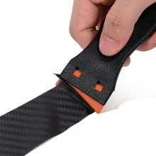 1 cái Nhựa Lưỡi dao cạo cái cạp Công cụ - Tường Sơn Để loại bỏ Với 10 cái Nhựa Lưỡi kiếm Bộ dụng cụ Ô tô/xe hơi Cửa sổ Ly Gỗ Hình dán Loại bỏ Sàn nhà Phòng bếp Vinyl Keo dán Đề can Ruy băng - màu đen - Xem 4