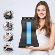 Spine Lumbar Support Cushion Pad, Back Stretcher, Multi-Level Lumbar & Back Massager, Adjustable Neck & Waist Exerciser, Waist Support Reliever For Neck, Back & Waist Gym Accessories