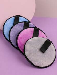 Almohadillas Reutilizables Para Desmaquillar - 4 Almohadillas Redondas Reutilizables Para Desmaquillarse - Toallitas Para Desmaquillar Adecuadas Para Todo Tipo De Piel - Toalla De Fibra Ultrafina Lavable Para Desmaquillar - Multicolor - Ver 2