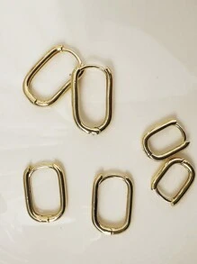 Conjunto De 6 Pares De Brincos Simples Em Forma De Quadrado Para Mulheres, Ideal Para Encontros E Férias, Presente