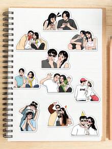 60 Hojas De Pegatinas Decorativas Para Fotos De Viajes De Pareja - Multicolor - Ver 2