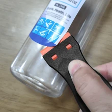 1 cái Nhựa Lưỡi dao cạo cái cạp Công cụ - Tường Sơn Để loại bỏ Với 10 cái Nhựa Lưỡi kiếm Bộ dụng cụ Ô tô/xe hơi Cửa sổ Ly Gỗ Hình dán Loại bỏ Sàn nhà Phòng bếp Vinyl Keo dán Đề can Ruy băng - màu đen - Xem 2