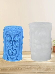 1個雕刻羅馬柱石膏模具,跨境香薰蠟燭模具,浮雕羅馬柱蠟燭矽膠模具 - 白色 - 查看 1