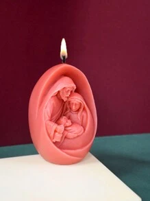 1pc White Family Candle Mold - White - View 1