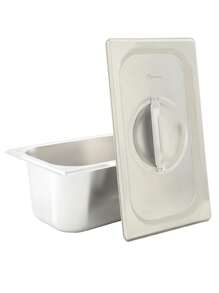 Inserto Acero Inoxidable 1/4 con Tapa 10 cm - Gris - Ver 5