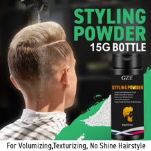 Polvo de textura de GZE - Polvo de cabello texturizante y mate para hombres - Productos de peinado, voluminizadores y estilizadores de cabello para volumen extra, control y agarre fuerte durante todo el día - Acabado mate y ondulado - 15g - Negro - Ver 7