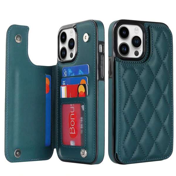 Funda de lujo de piel para teléfono con billetera tipo flip y soporte para tarjetas compatible con iPhone 15 Pro Max 14 Plus Pro 13 Pro Max 13 Pro 12 Mini 11 iPhone 7 8 Plus SE2 SE3 Xs Max Xr