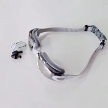 1 szt Stylowy Wysoka Rozdzielczość Ochrona przed wodą Przeciw mgielny Okulary pływackie Z 1 para Wodoodporny Zatyczki do Uszu I 1 szt Klamerka do nosa Pływanie Akcesorie Komplety Biżuterii Dla Sporty Wodne