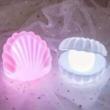 Gorgeous Pearl Shell Lamp - Perfect for Bedside Night Light or Room Decor! - White - View 8